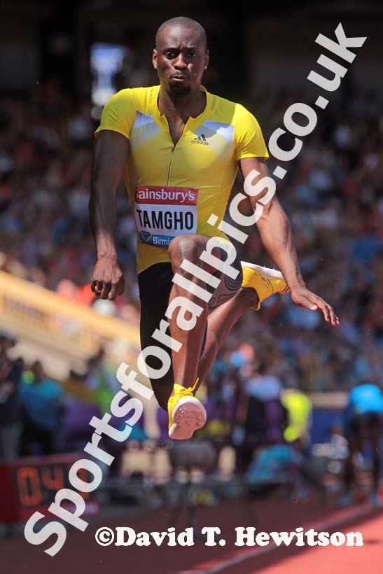 Teddy Tamgho (France), triple jump at the IAAF Diamond League, Birmingham.